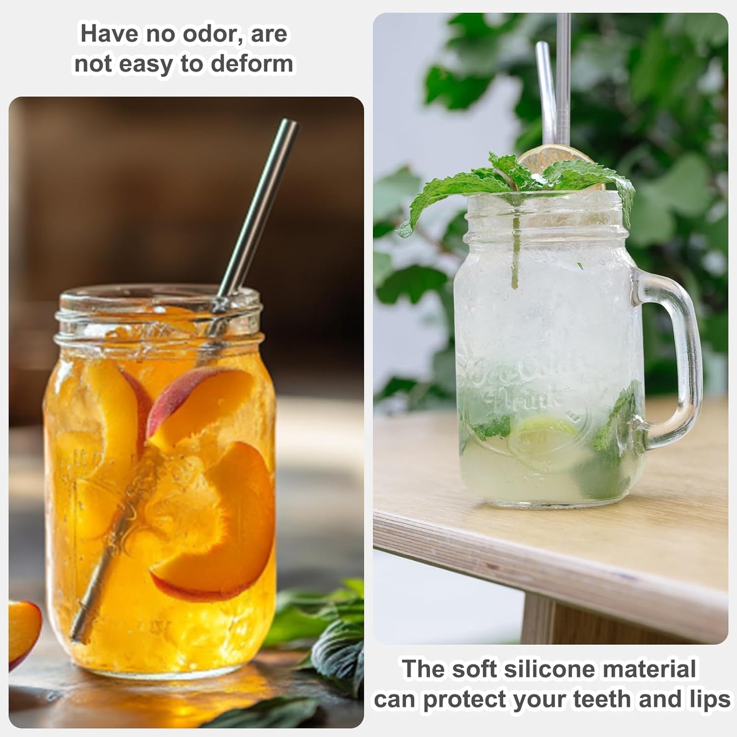 uxcell 20Pcs Silicone Straw Tips, Metal Straw Covers, Soft Reusable Straws Tips Fit for 8mm/0.31" OD Stainless Steel Straws (Pink)