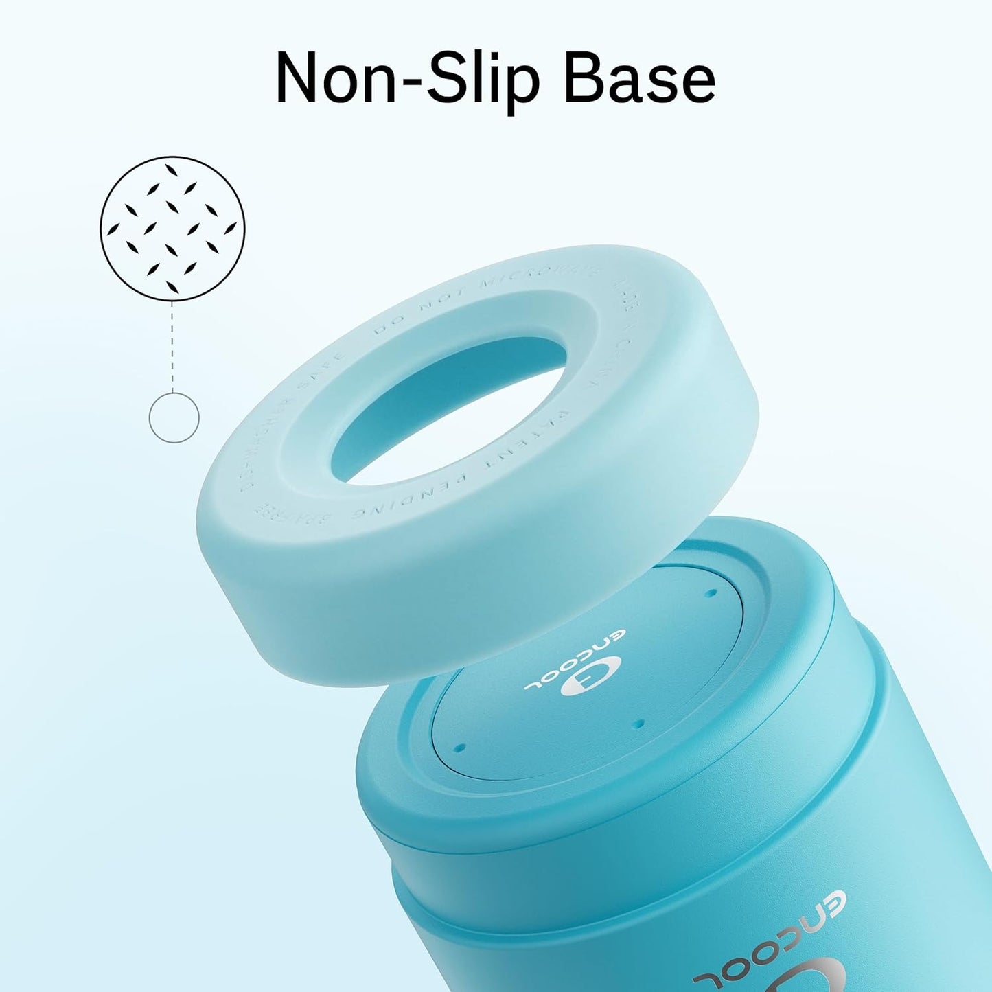 Insulated Water Bottle with Straw - Encool Stainless Steel Water Bottle, Reusable Leakproof and BPA-Free for Sports, Travel, Cold for 24 Hours, 24 oz, Mint Green