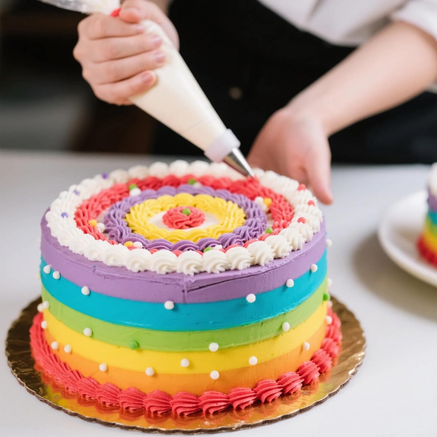 100Pack Disposable Pastry Bags, 16 Inch Clear Thick Plastic Anti-Burst Pastry Icing Frosting Piping Bags For Decorating Cupcakes Cakes Cookies