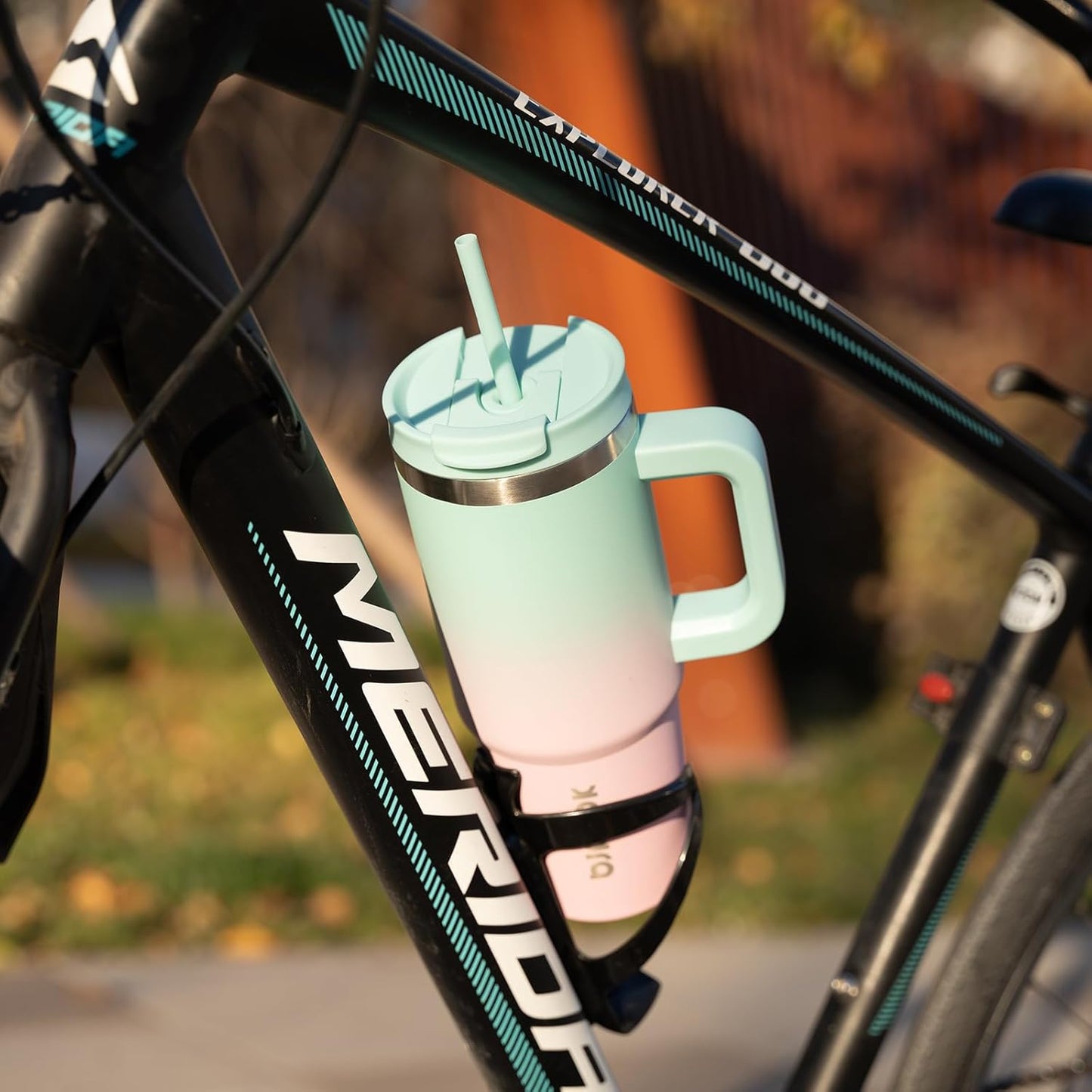 BJPKPK 40 oz Stainless Steel Tumbler With Handle Insulated Tumblers With 2 Straw Travel Coffee Mug With Lid,Army Green