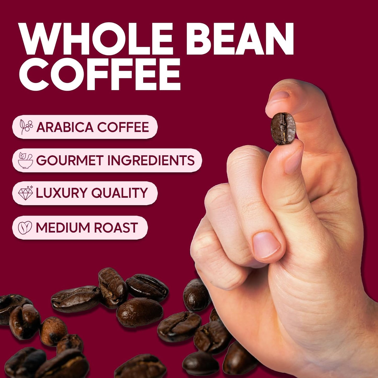 Sarasota Coffee Whole Bean Jamaican Me Crazy | Medium Roast Gourmet Flavored Coffee Beans | Low Acid, Mold Free, Specialty Grade Bulk Beans | 5lb (80 oz)