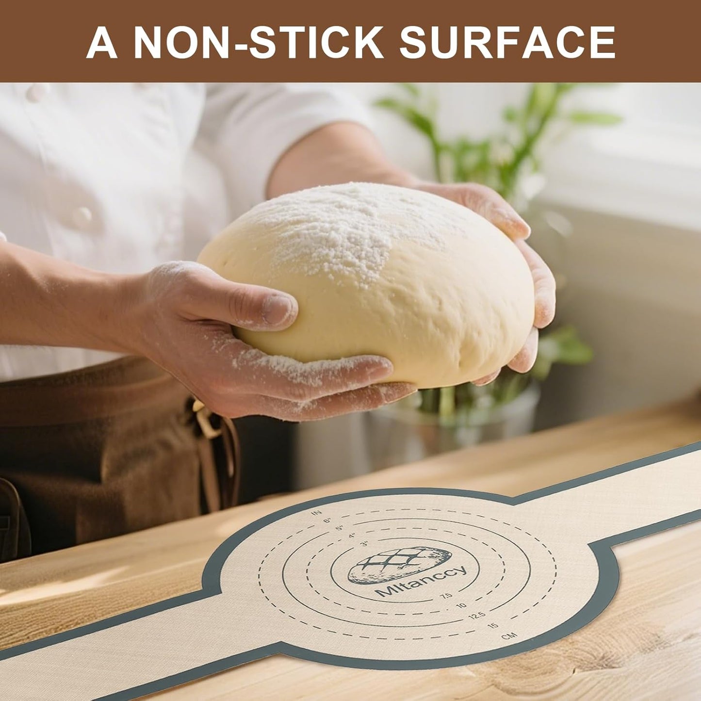 3 PCS Silicone Bread Sling for Dutch Oven Liners, Non Stick & Easy to Clean Silicone Bread Baking Mat with Extra Long Handles, Reusable Round Silicone Baking Mats to Transfer Sourdough Bread