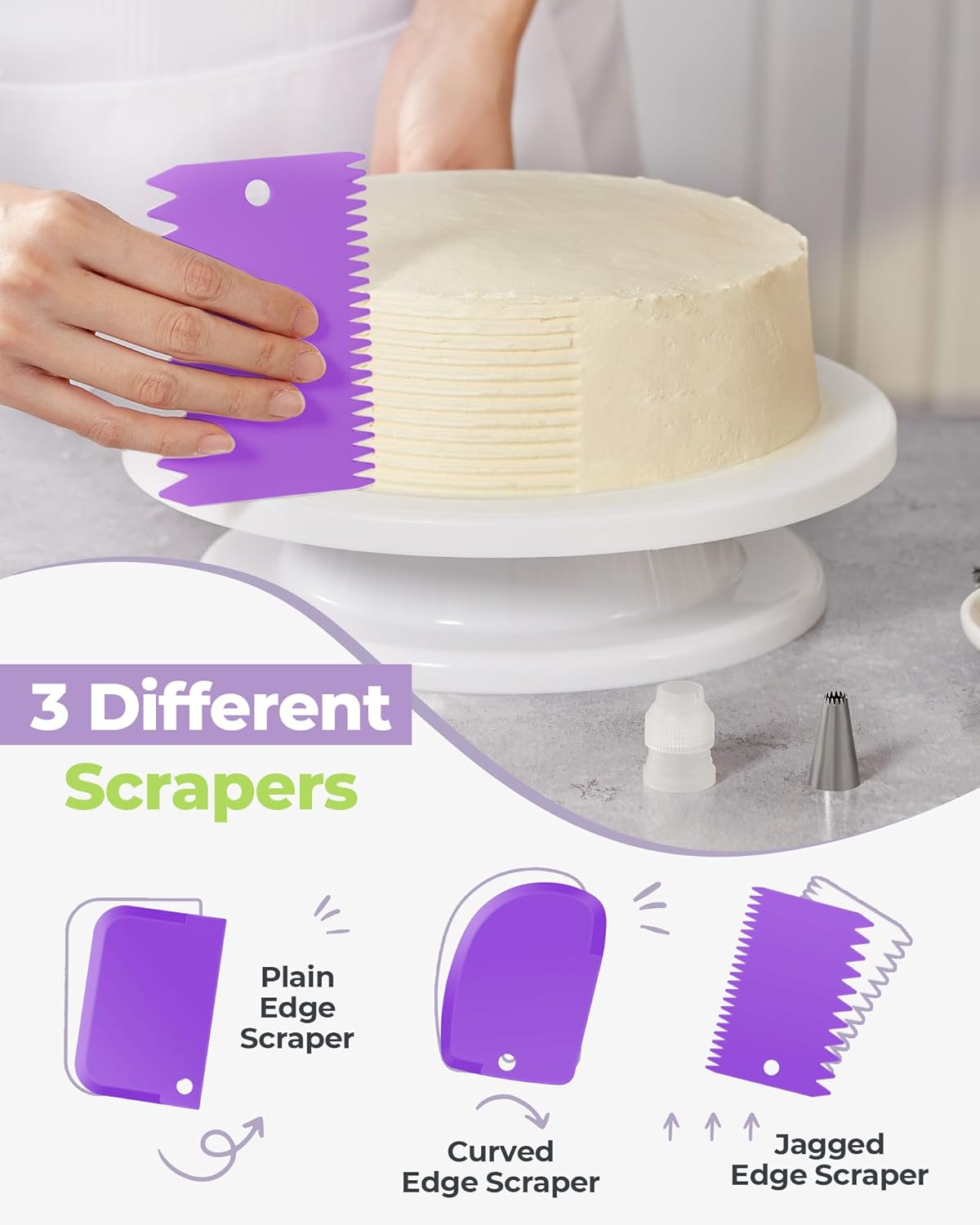 Kootek 90 PCs Piping Bags and Tips Set, Cake Decorating Supplies Kit with 55 Numbered Icing Piping Tips, 20+2 Pastry Bags for Cake Cupcake, Frosting Piping Kit with Booklet and eBook