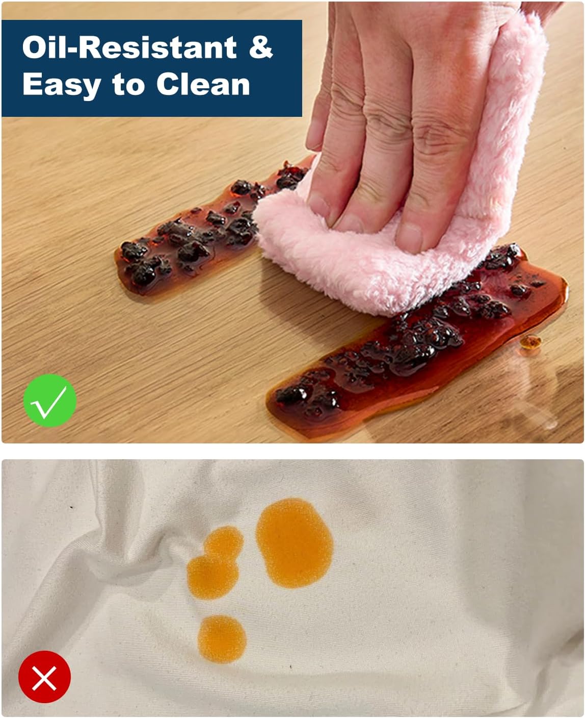 Crystal Clear Plastic Table Cover Protector, 36" x 60" Spill Resistant Easy Flat PVC Desk Pad Mat, 1.5mm Thick Rectangle Vinyl Table Top Protector for Dining Room Table, Office, Dresser