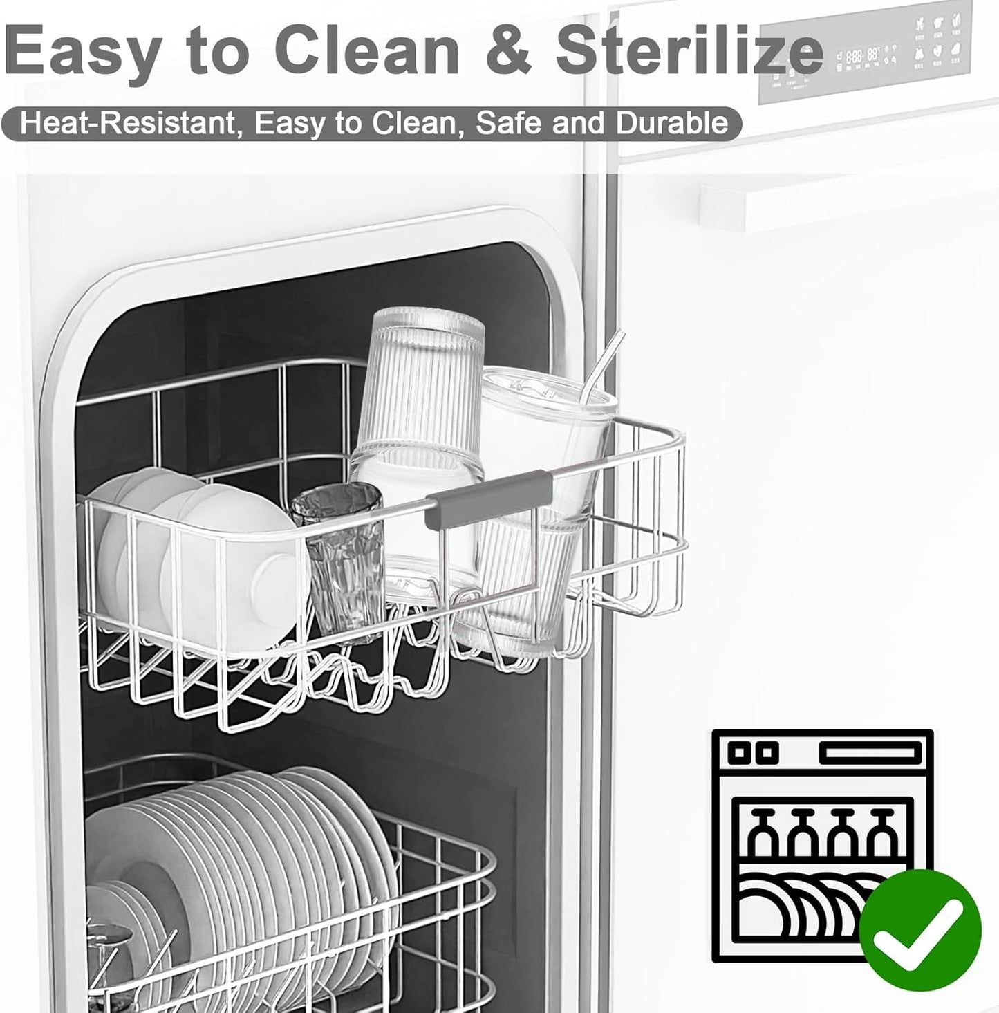 18.5oz Glass Cups with Lids and Straws - Set of 2 Reusable Tumblers, Thickened Shatter-Resistant Glass, Ideal for Iced Coffee, Smoothies, Cocktails, Juices - Elegant & Durable Drinkware