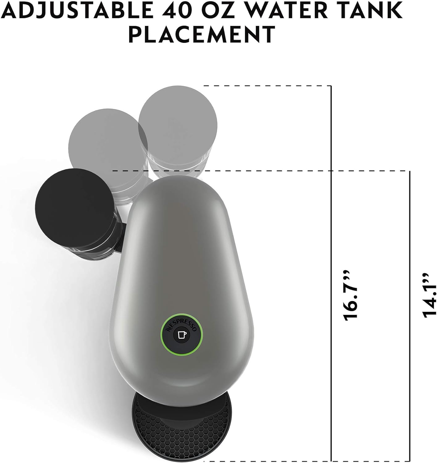 Breville Nespresso VertuoPlus Coffee and Espresso Machine by Breville,8 ounce,Grey