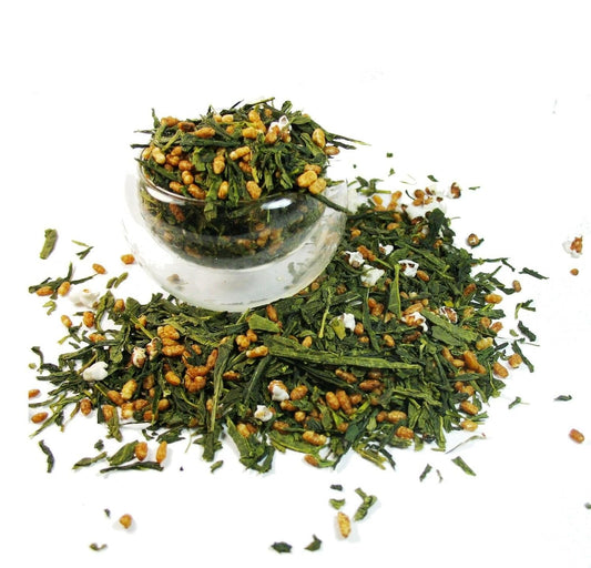 Organic Premium Genmaicha Popcorn Green Tea helps the stomach to digest – 3 Oz Bag