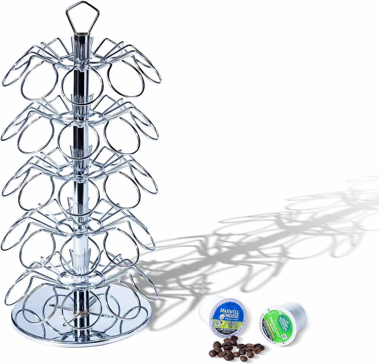 K cup Holder Storage Coffee Capsules Pod Holder Carousel 5 Tier Compatible with 45 K-Cup Pods