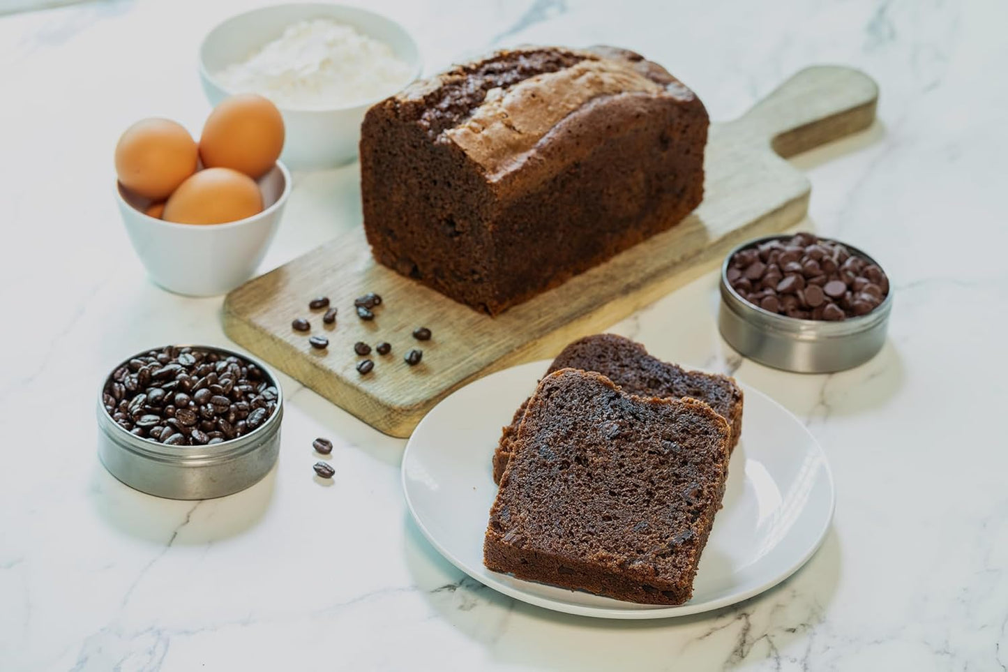 Nadel - Naturally Delicious Cappuccino Chocolate Chip bread, Lunch snack breakfast bars coffee cake, Natural fresh brand mocha chocolate cake 8 pack