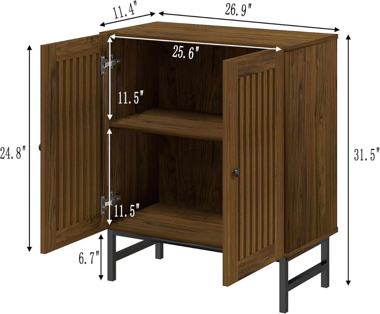 Buffet Storage Cabinet with 2 Doors,Kitchen Sideboard with Storage,Coffee Bar Cabinet for Kitchen,Living Room,Natural