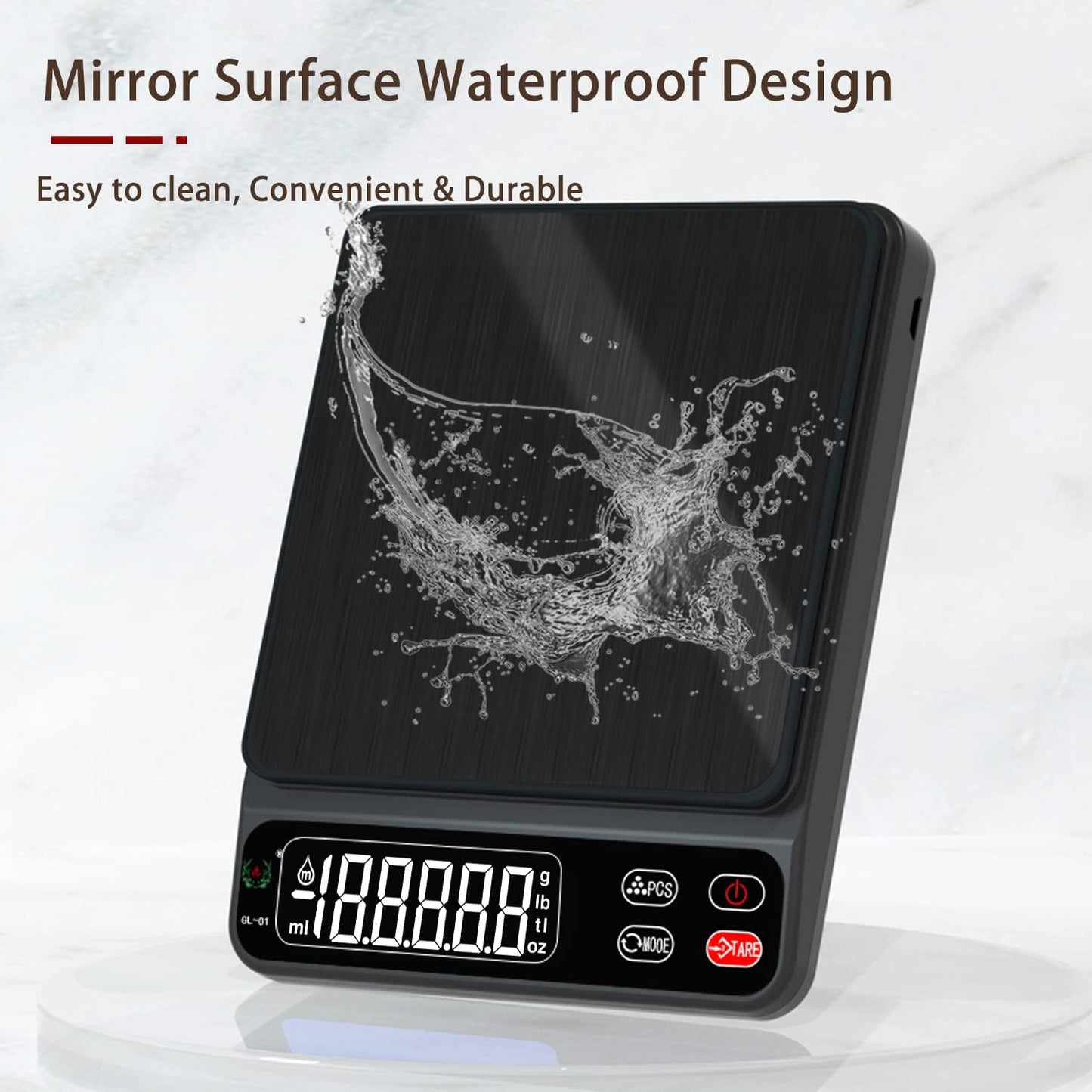 Mini Pocket Jewelry & Food Scale - Digital Weight 1000g/0.01, Precision Gram Scale Grams and Ounces, Auto Off, Tare, LCD Display, 4 Units Tare for Powder, Gem, Coffee, Coin, Tea, Weed