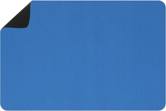 uxcell Silicone Mats for Kitchen Counter, 23.6" x 15.7" Non-Slip Countertop Protector Mat Heat Resistant Coffee Mat Waterproof Table Placemat, Blue