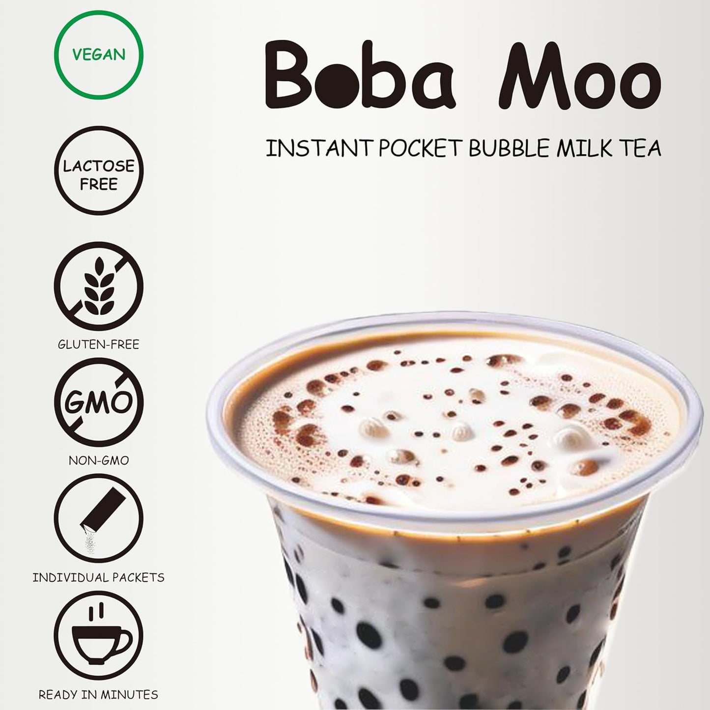 Boba Moo X Premium Boba Tea Kit With Taro Milk Tea Flavor - Only 5,000 Kits Yearly, Small Batch Bubble Tea Kit With Boba Tapioca Pearls, Exceptional Taste & Chewiness, Vegan, Lactose-Free, 10 Servings