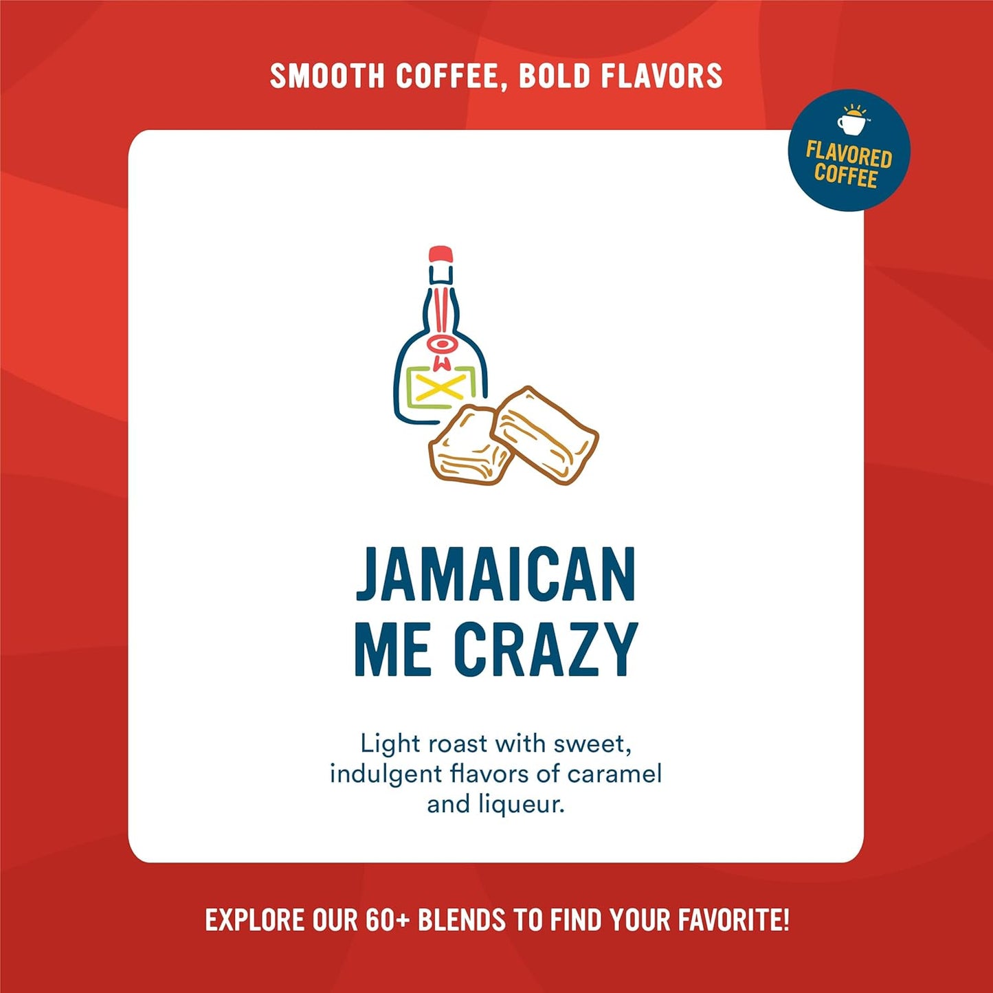 Cameron's Coffee Roasted Ground Coffee Bag, Flavored, Jamaican Me Crazy, 12 Ounce, Pack of 6 - NEW