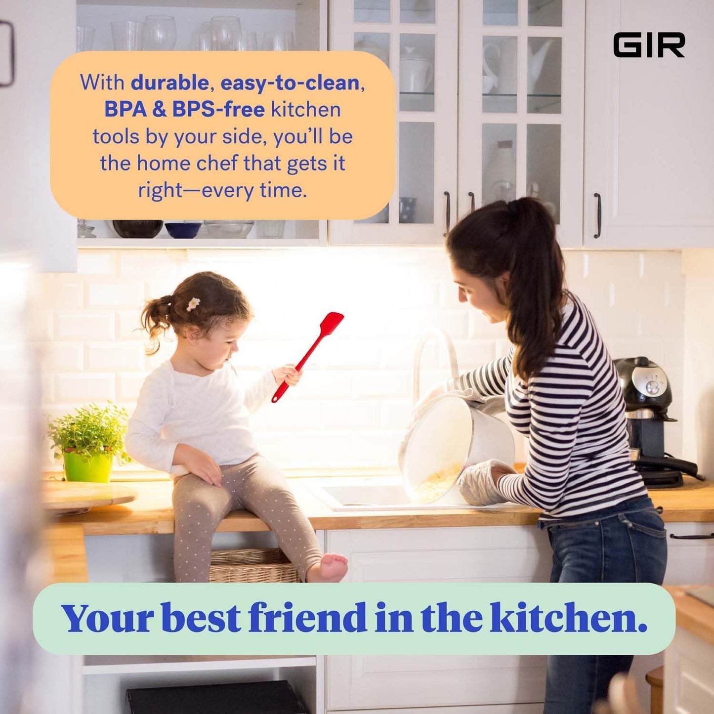 GIR: Get It Right 5-Piece Cooking Utensils Set - Red Silicone Kitchen Utensils - Heat-Resistant & Nonstick Tools - Spatula Set with Spoon, Ladle, Turner & Spoonula