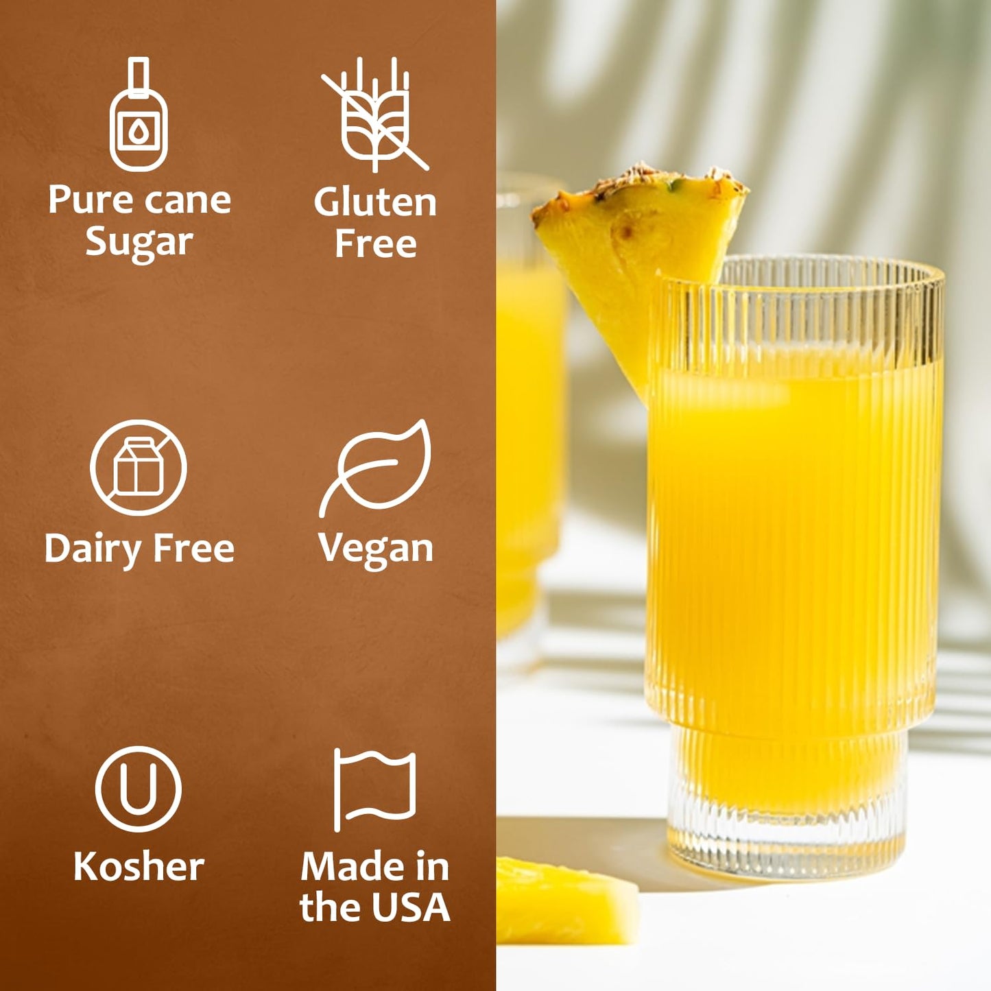 Syruvia Pineapple Syrup for Drinks 25.4 Ounces Pineapple Flavoring Syrup