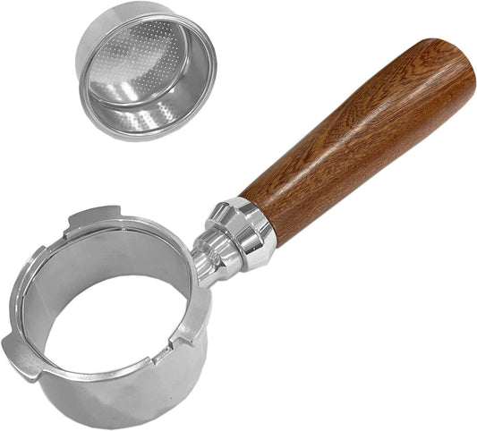 MIAO JIN 51mm Bottomless Portafilter 3 ears Coffee Naked Espresso Portafilter Compatible with DeLonghi Dedica EC680/EC685 With 1 Cup Filter Basket