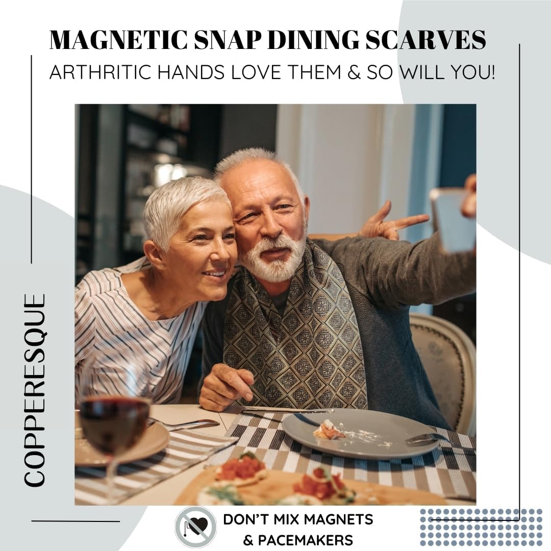 Adult Bib Scarf - Dignified Alternative to Bibs | Washable and Reusable Clothing Protectors for Eating