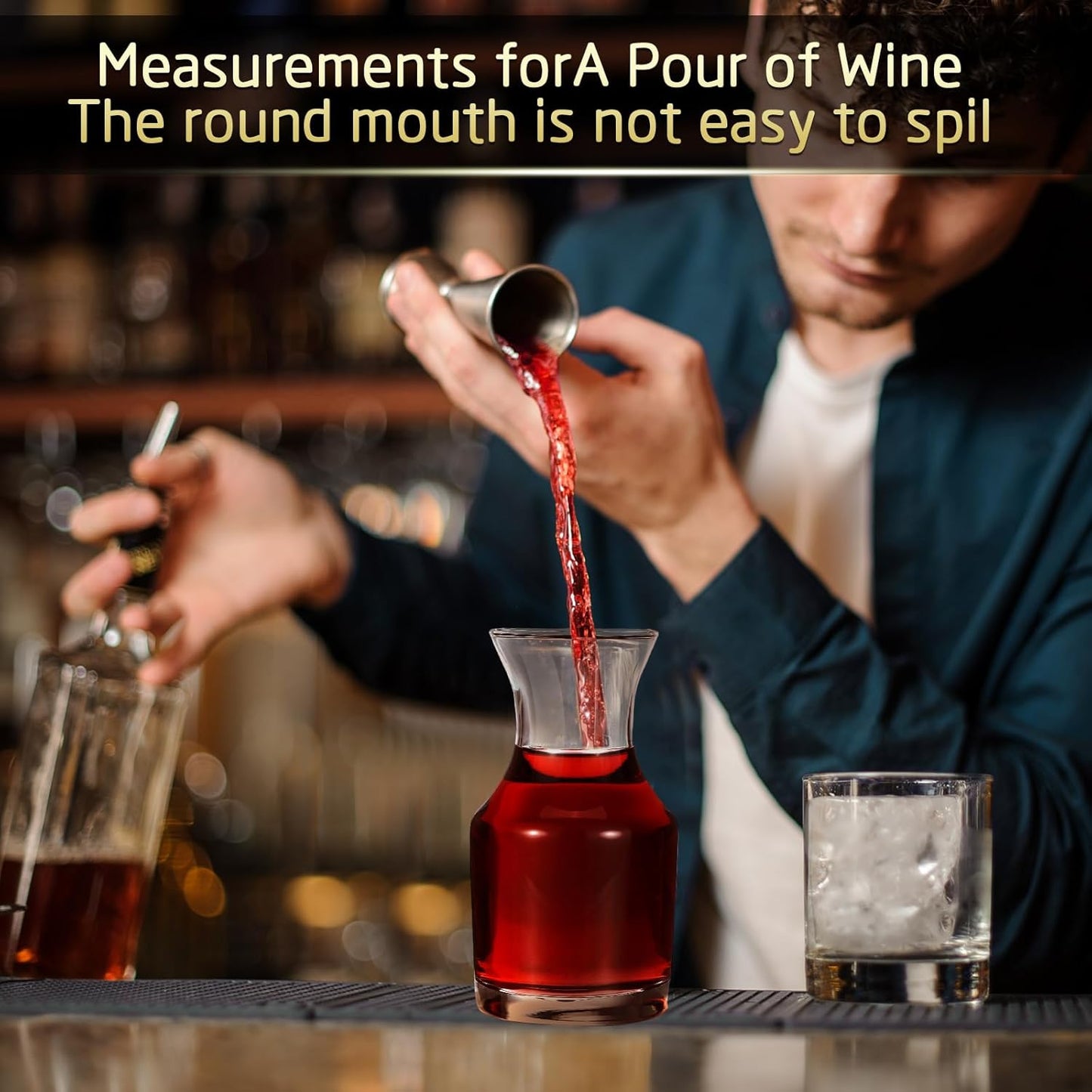 36 Pack Single Serving Wine Carafe Glass Small Mini Carafe Individual Wine Refill Decanter for Dinner Parties Tastings Bars Restaurants (6.5 oz)