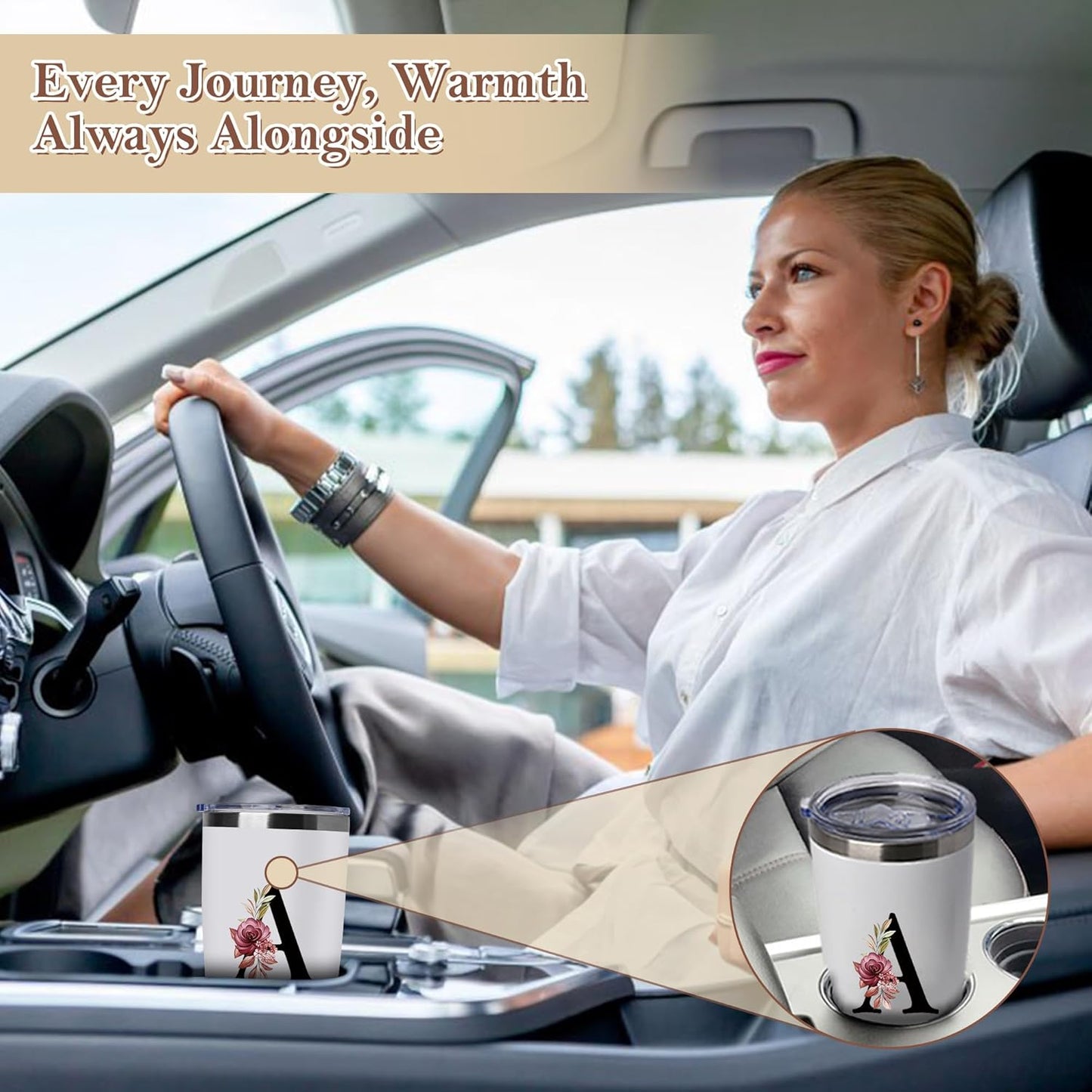 20 Oz Insulated Coffee Cup with Lid Car Tumbler Travel Mug Women Lady Boss Coworker Appreciation Colleague Gifts Manager Team Member Employee Executive Assistant Farewell Leaving Retirement Christmas