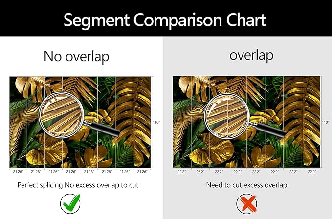 WFBHUA-Gold and Green Tropical Jungle Palm Leaf Wallpaper Mural Monstera Wall Mural for Living Room Bedroom (Not Peel and Stick)