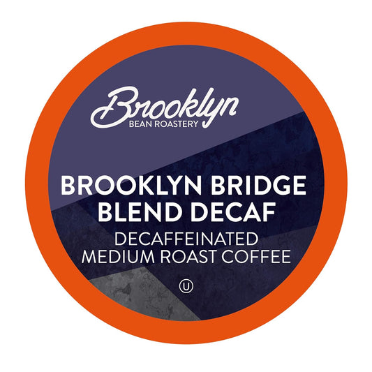 Brooklyn Beans Brooklyn Bridge Decaf Coffee Pods - Compatible with Keurig K Cup Brewers Including 2.0 Machines, 40 Count, Decaf with Bold Flavor