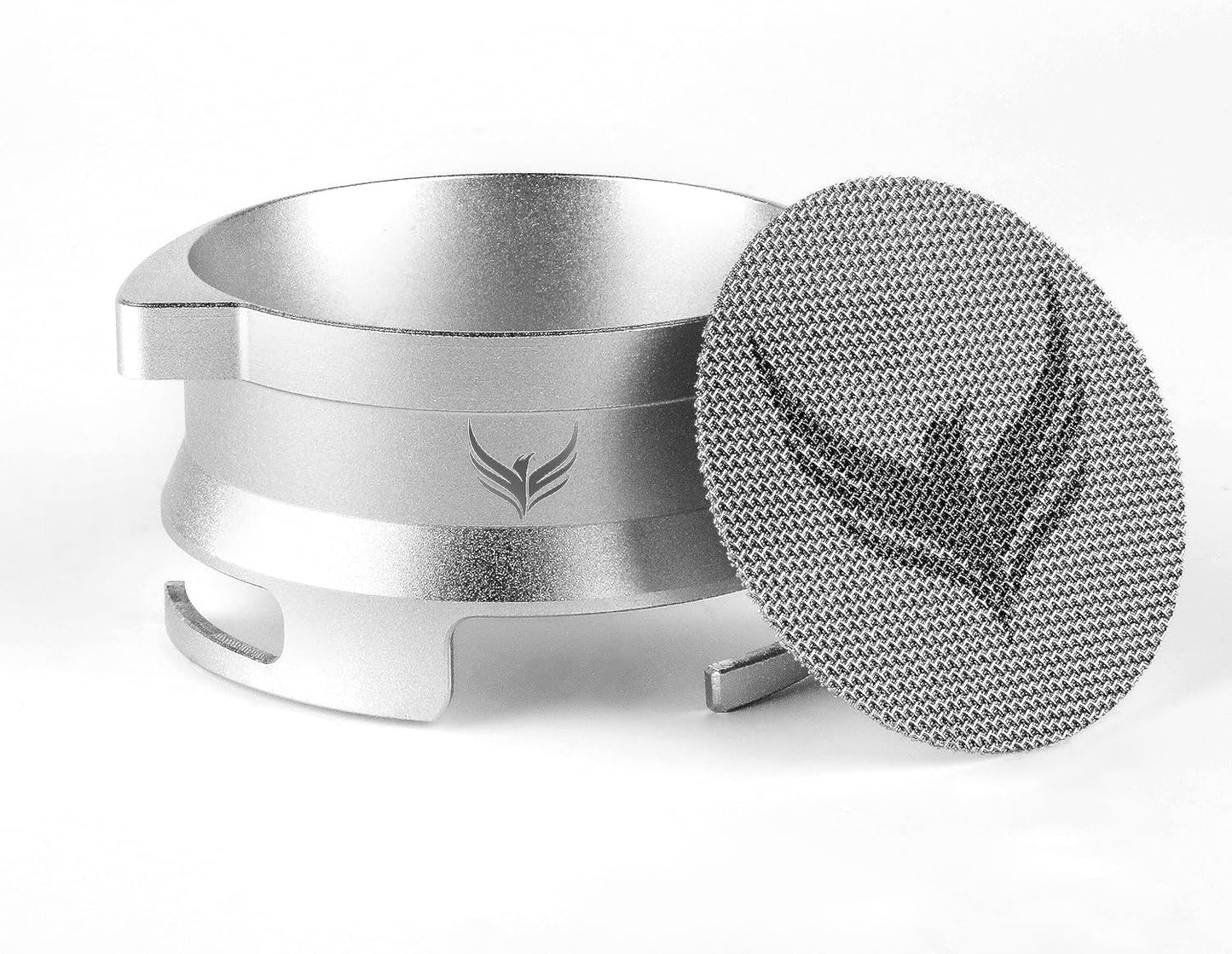 Portafilter Funnel 54mm and Puck Screen Kit Grinder Trigger Espresso Funnel and 3pcs Puck Filter Compatible with Breville Portafilters