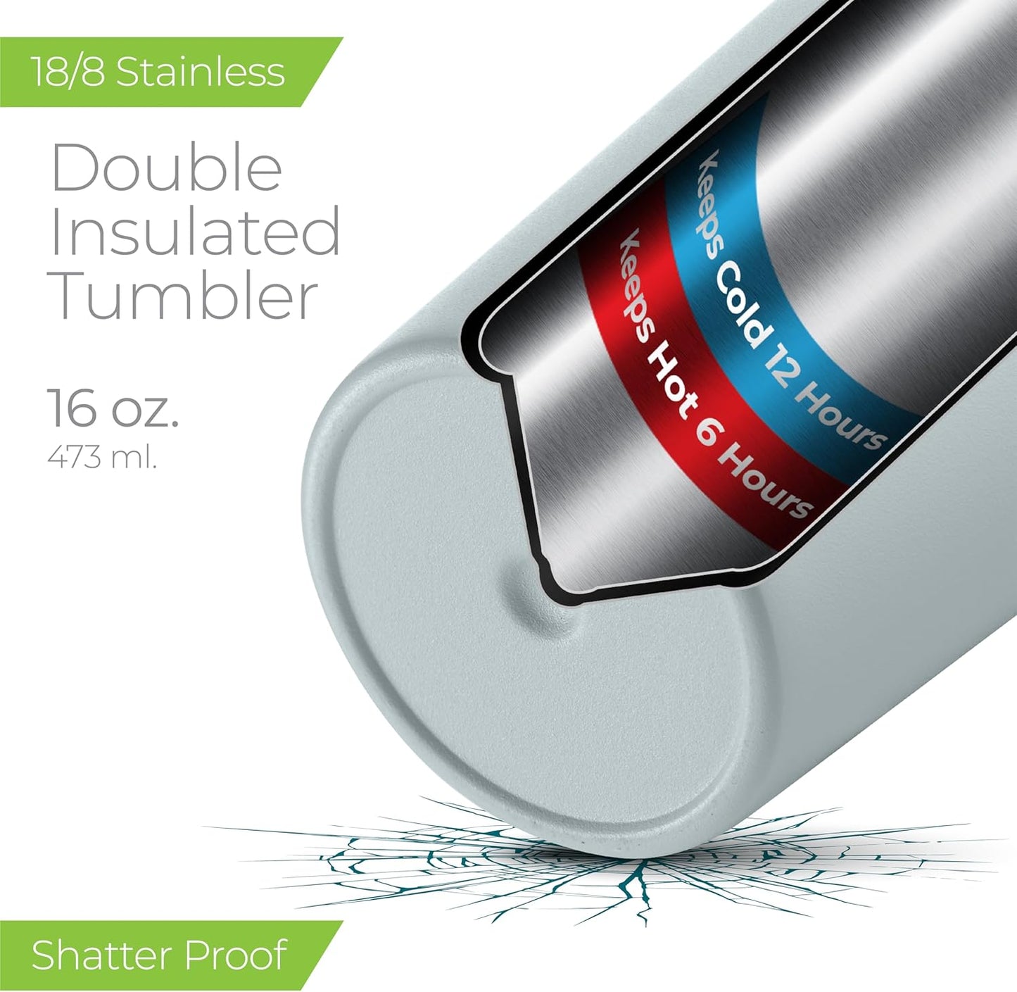 SIPX™ Triple-Insulated Tumblers - 16oz. Premium Modern Tumbler With Lid, insulated Cup Keeps Hot For 6 Hours, Stainless Steel Tumbler Made Of Sustainable Material, Coffee Travel Mug For Home & Office