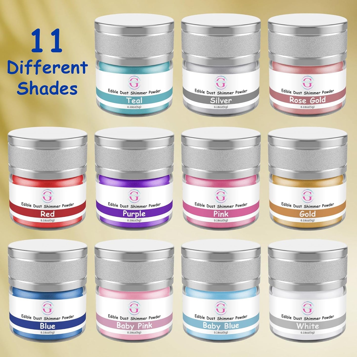 Glitter & Glitz Edible Glitter for Drinks - Premium Drink Glitter Edible Dust for Cocktails, Baking, Brew - Luster Dust and Cocktail Glitter - Edible Glitter for Drinks Decoration (Black, 5Grams)