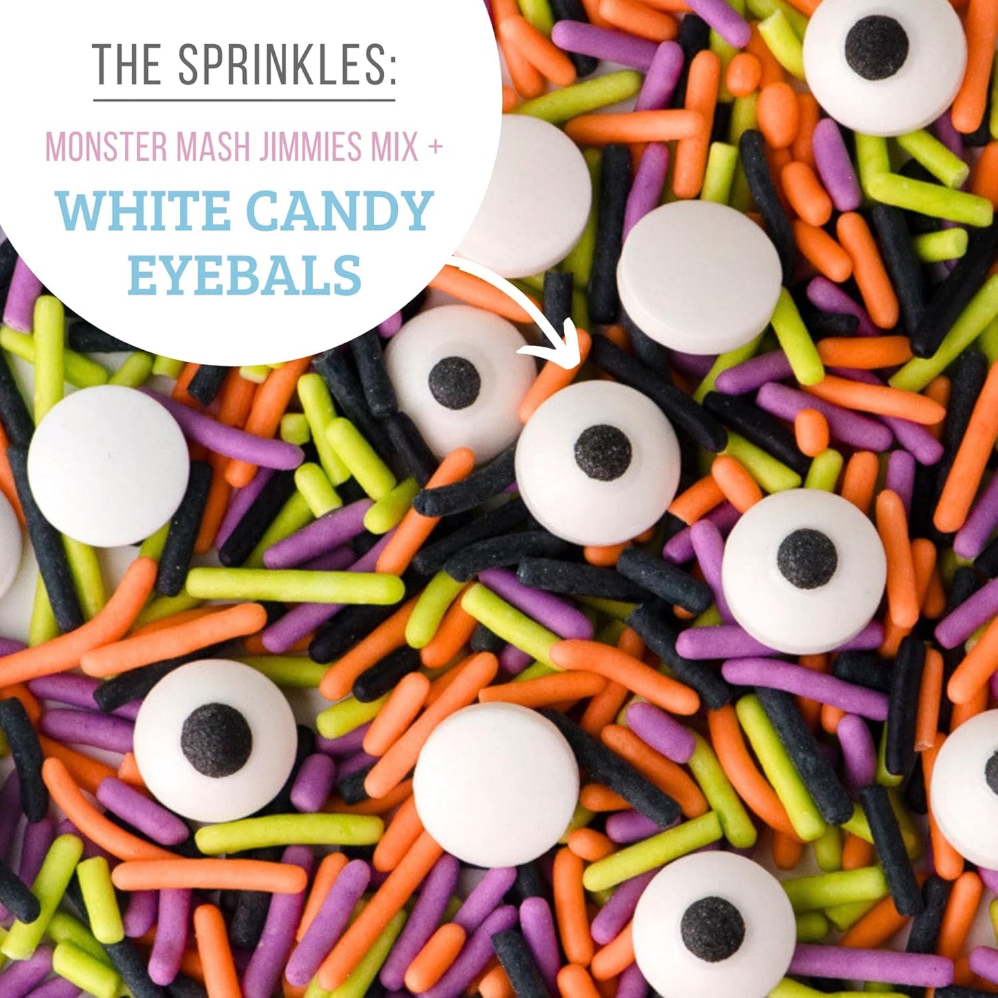 Sweets Indeed Frosting Kit plus Sprinkles Frosting Tubes nozzles 11.71 ounces Perfect for baking and cookie decoarting (Monster Mash)