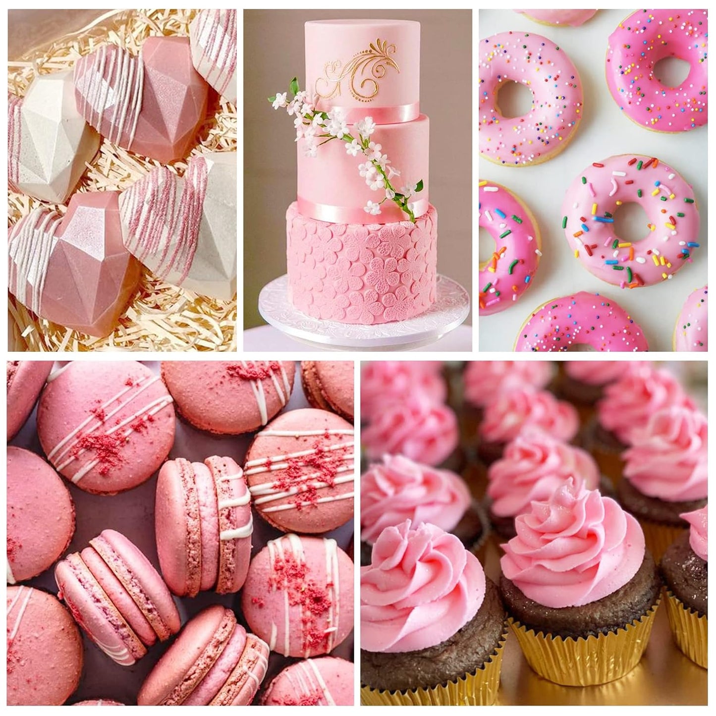 Edible Glitter - 10g Luster Dust Edible Food Grade Coloring Glitter for Cake Decorating, Baking, Drinks - Shimmer Dust Powder, Metallic Color Dusting Powder for Icing, Fondant, Candy, Cookie (Red)