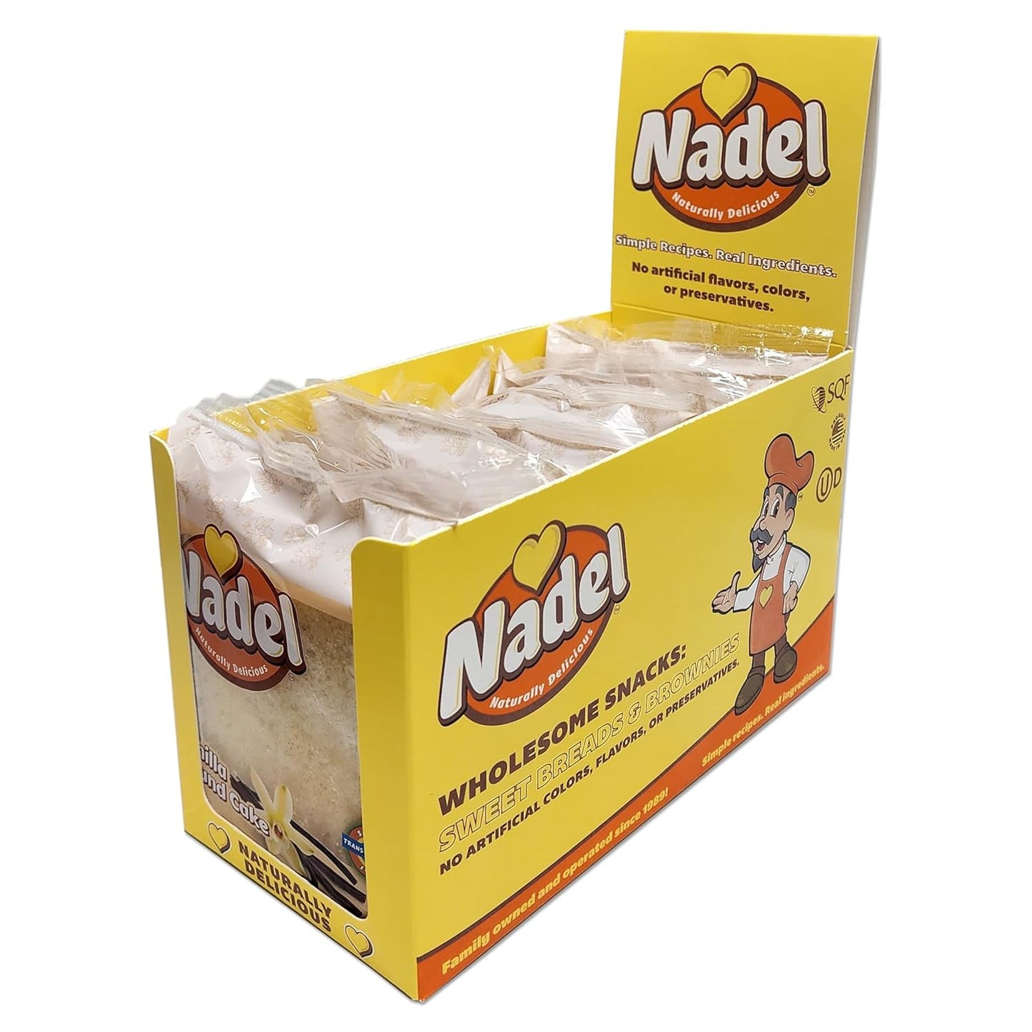 Nadel - NATURALLY DELICIOUS POUND CAKE SLICES (8 Pack) Sweet Breads & Cakes, Back to School lunch snack, breakfast bar