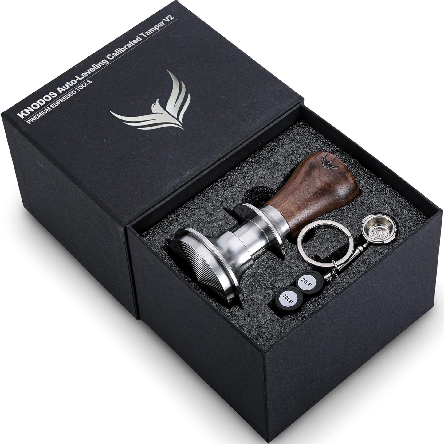 57mm Tamper Walnut Calibrated Espresso Tamper Compatible With Lelit Anna, Grace, Anita, Ascaso Dream, Arc, Basic, La Pavoni Domus Bar, Club, 57 mm Portafilter Espresso Machines