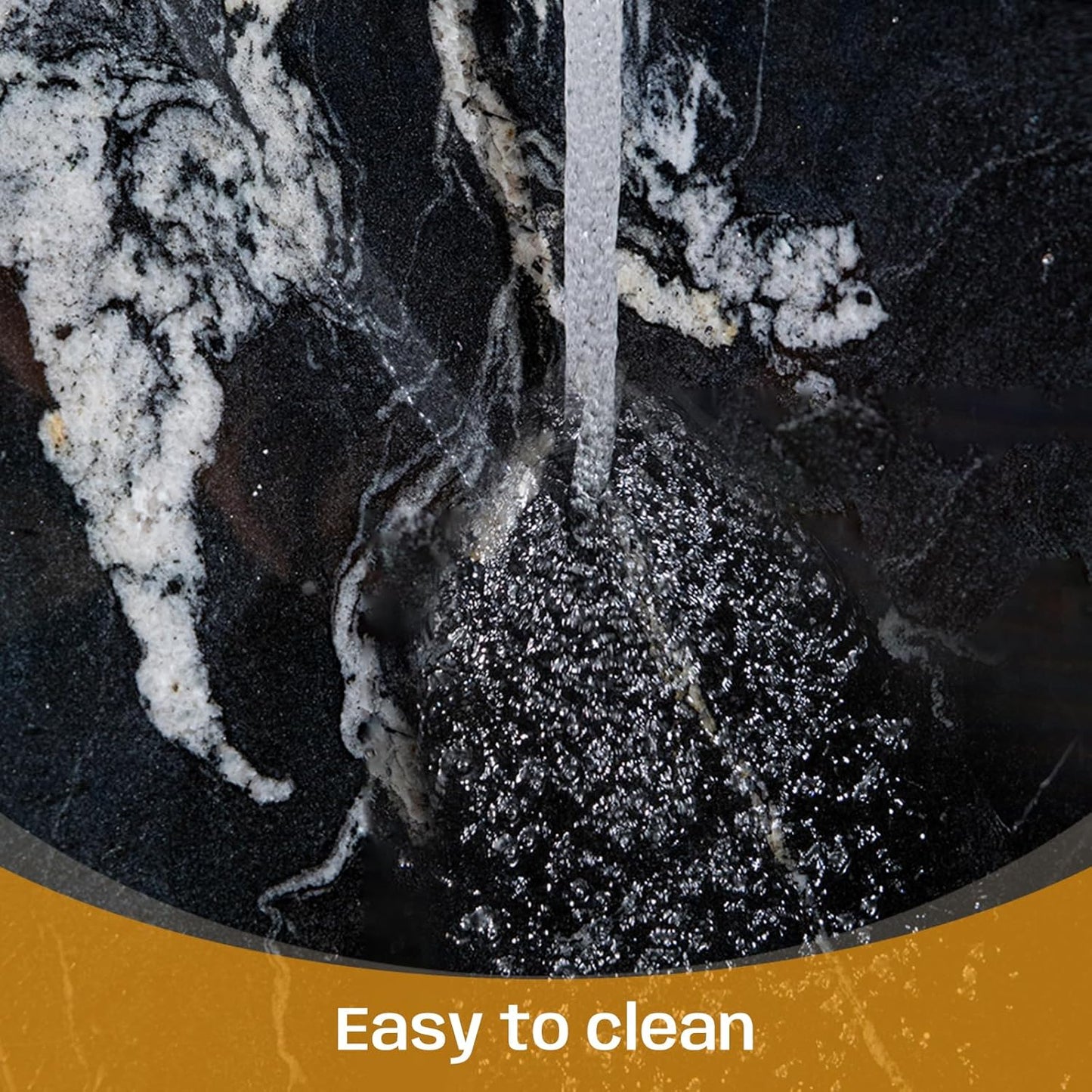 Marble Cutting Board For Kitchen, Pastry Board, Black Marble Slab Gift With Non-Slip Feets, 16x16 Inch, Pack Of 1 Piece