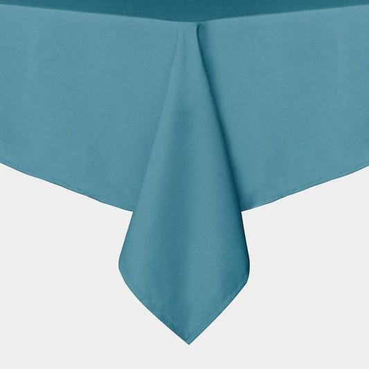 sancua Rectangle Tablecloth - 54 x 78 Inch - Stain and Wrinkle Resistant Washable Polyester Table Cloth, Decorative Fabric Table Cover for Dining Tables, Buffet Parties and Camping, Teal