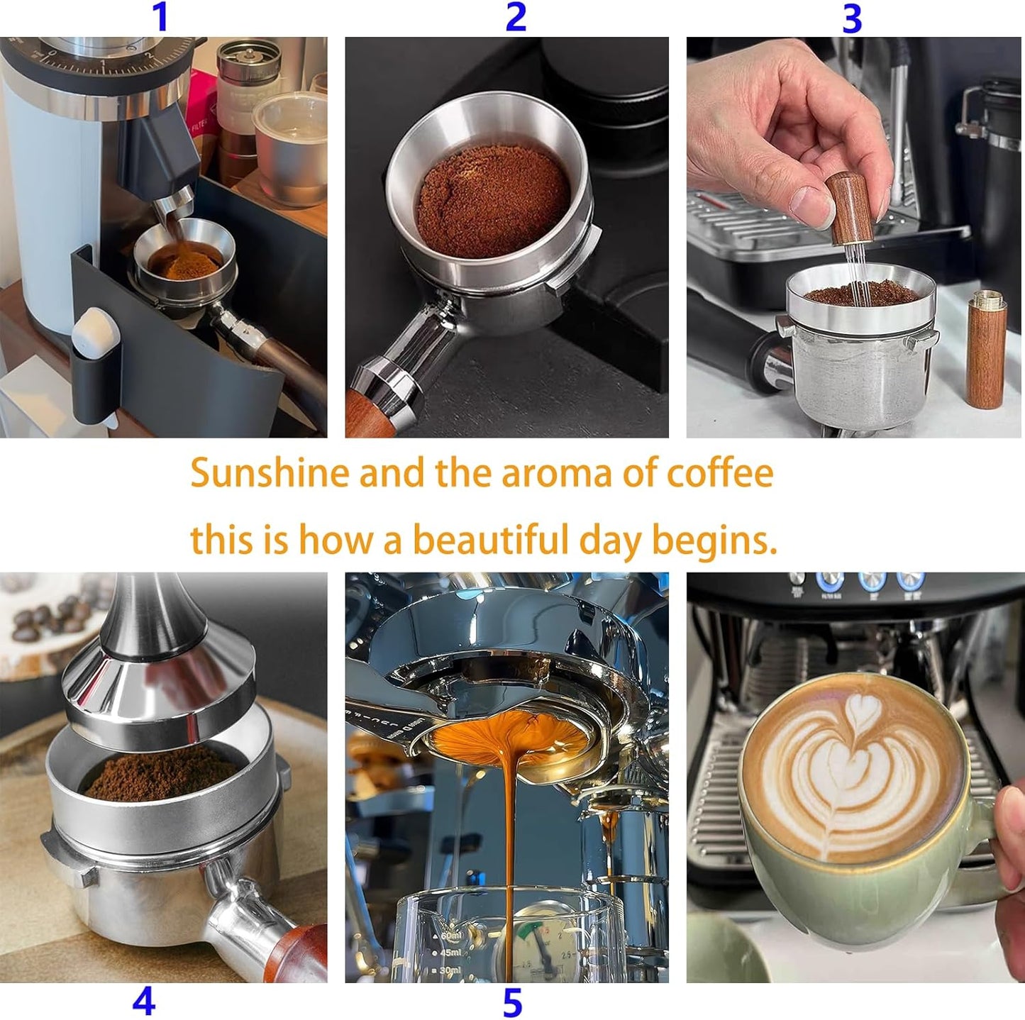 51mm Espresso Dosing Funnel & Silicone Mat, Magnetic Coffee Dosing Ring Aluminum Metal,Reusable Funnel and Silicone Mat Fits 51mm Bottomless Portafilter