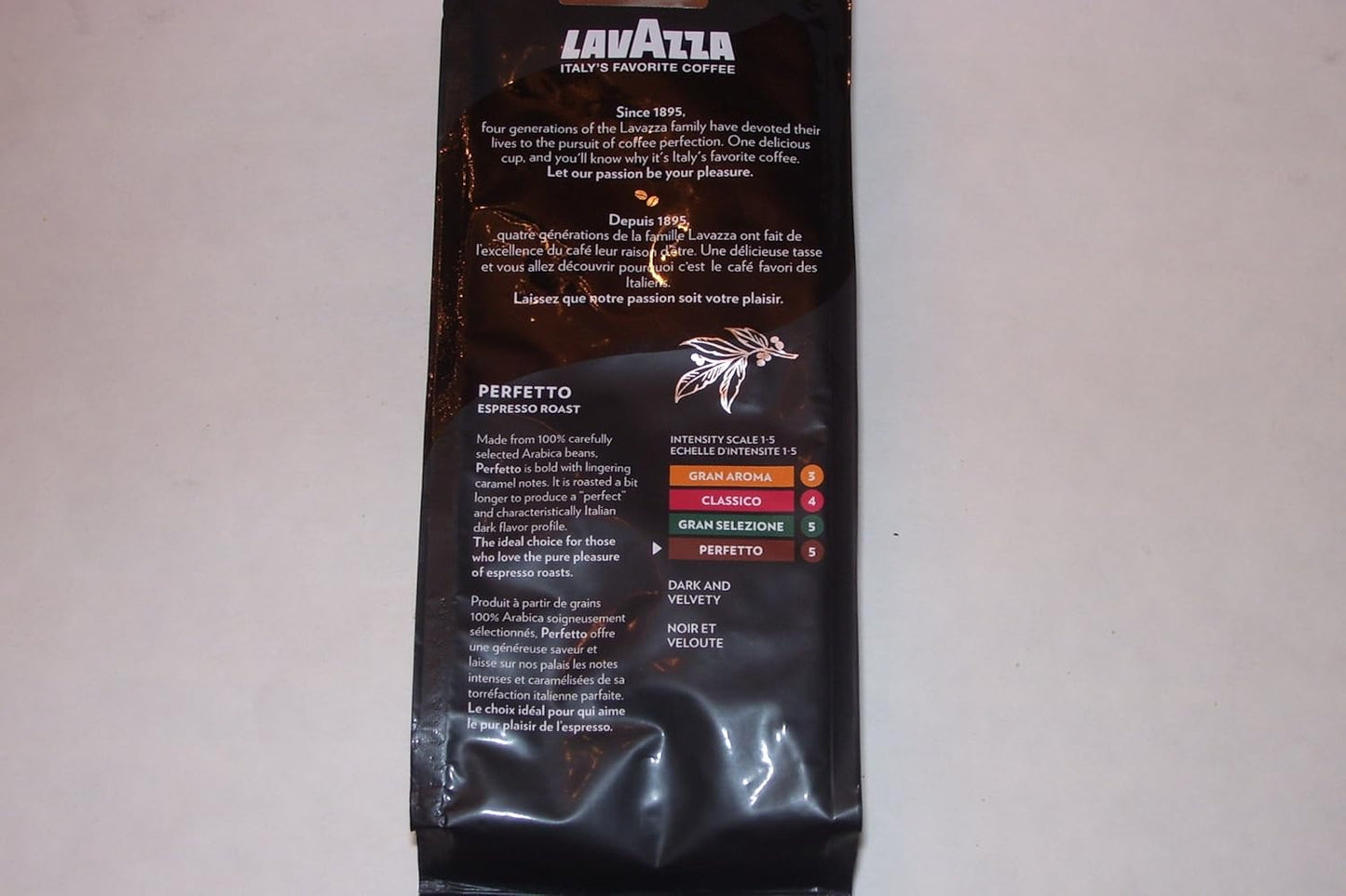 Lavazza 7511 Perfetto Ground Coffee, Espresso Roast, 12 oz Bag