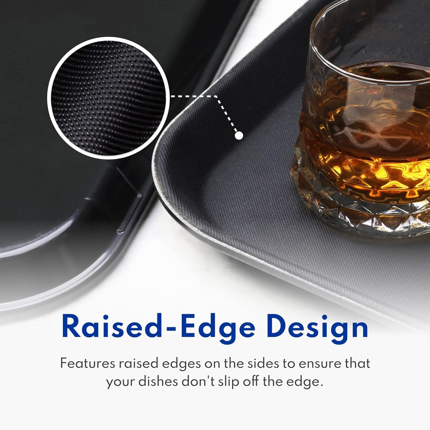 New Star Foodservice Restaurant Grade Non-Slip Tray, Plastic, Rubber Lined, Rectangular (Brown, 18-Inch x 26-Inch)