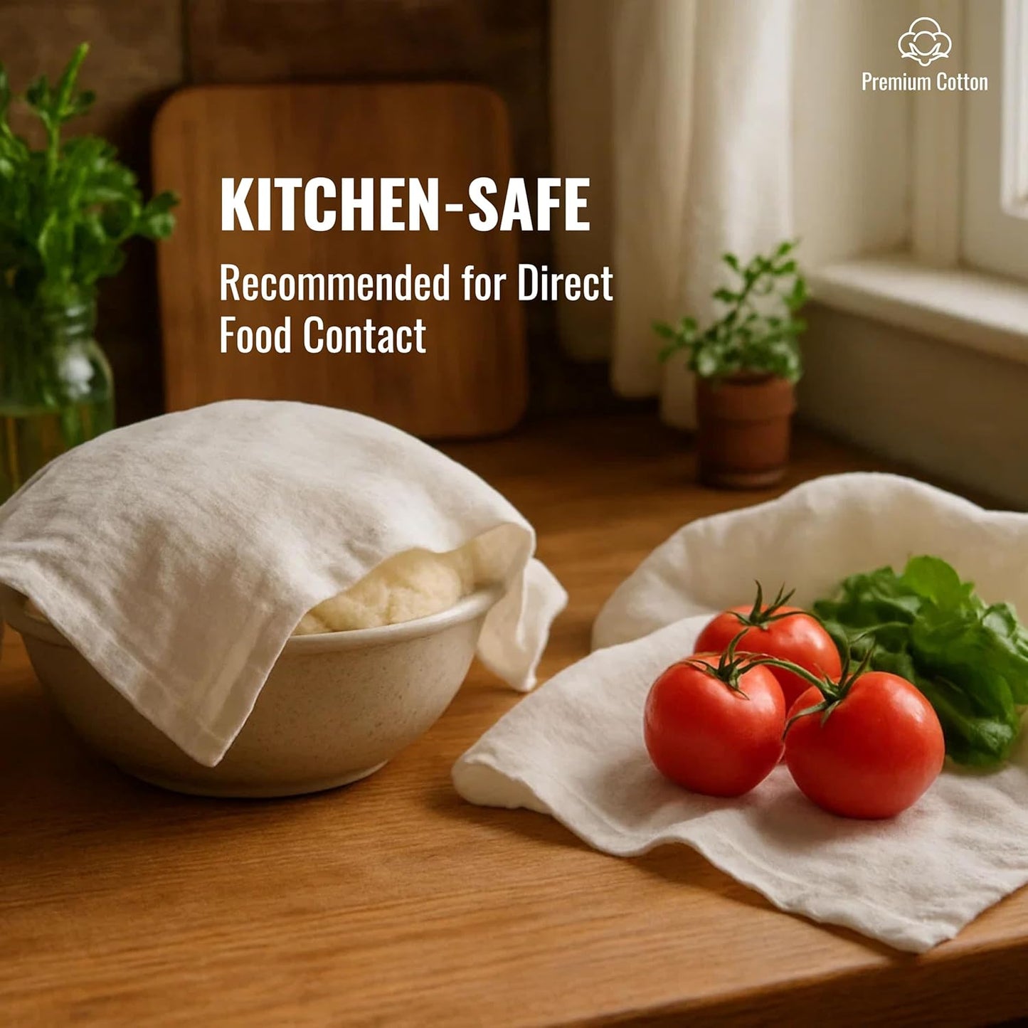 Flour Sack Towels – 24 Pack Cotton Kitchen Dish Towel, Tea Towels for Crafts, Embroidery, Baking, Bread Proofing – Thick, Absorbent, Quick-Dry – 18"x28" Natural