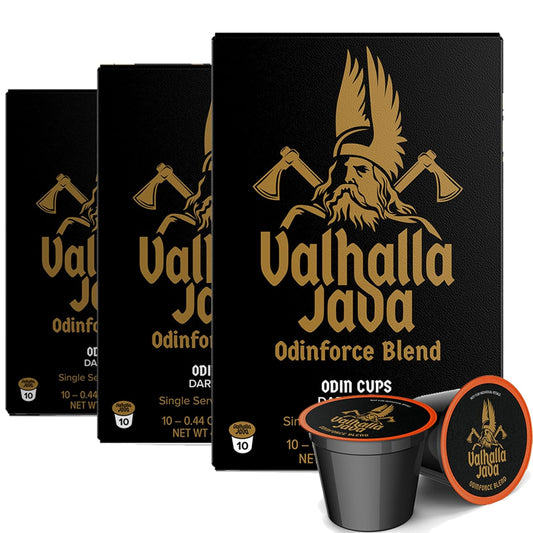 Death Wish Coffee, Valhalla Java Strong Coffee Pods 10 Count (Pack of 3)