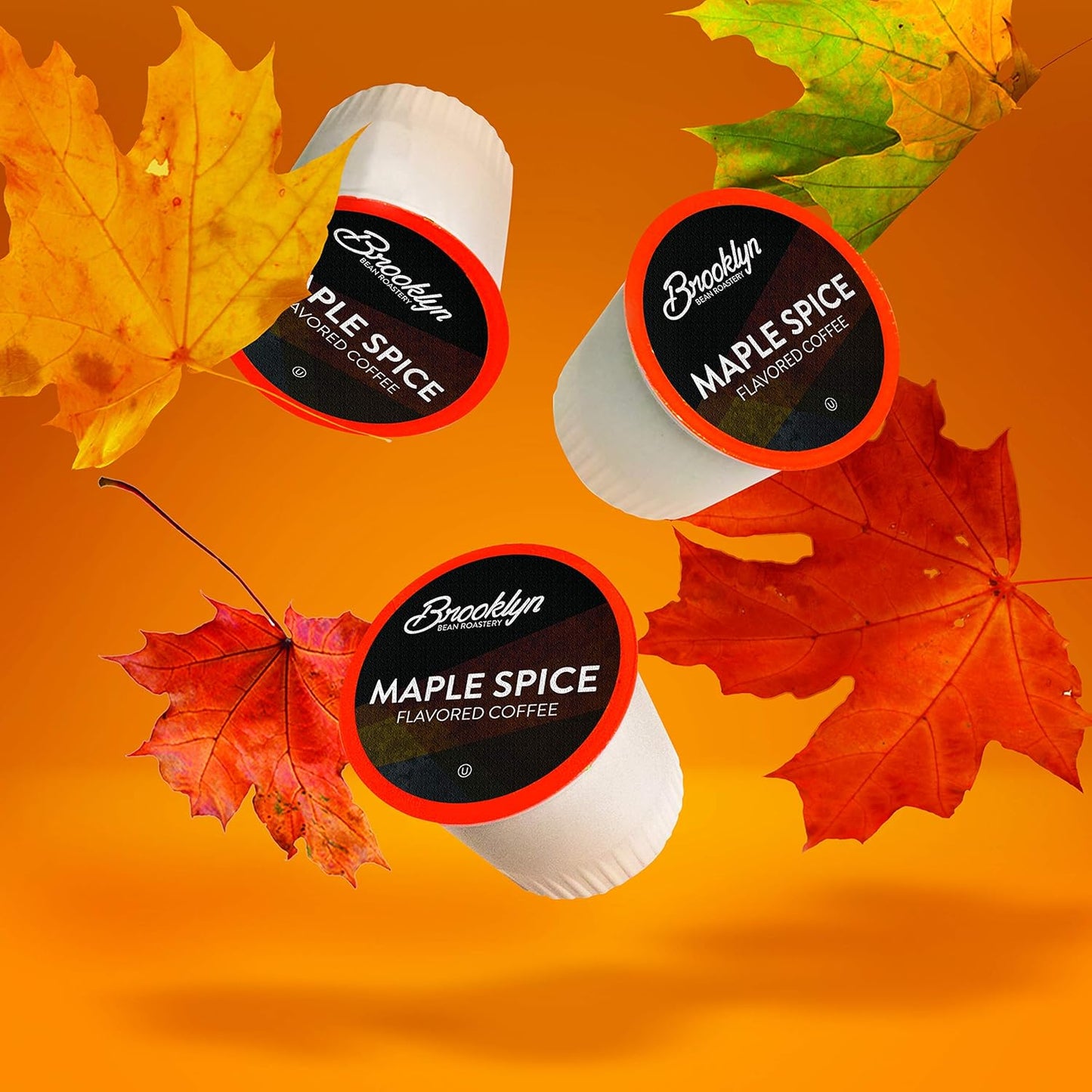 Brooklyn Beans Roastery Coffee Pods, Fall Maple Spice Flavored - Compatible with Keurig K Cup Brewers Including 2.0 Machines, 40 Count, Autumn-Inspired