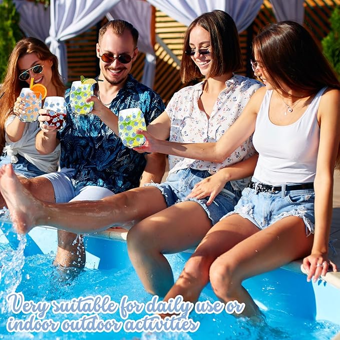 Sliner 2 Pack 17oz Hydrangea Stemless Wine Glasses Spring Summer Floral Drinking Glasses Hydrangea Tumbler Cups for Spring Summer Parties Supplies Birthday Gift