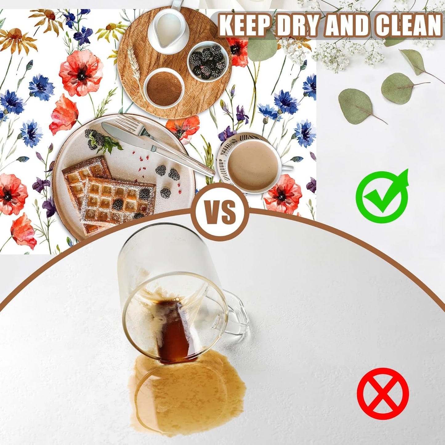 Watercolor Flowers Coffee Mat Daisy Dish Drying Mat for Kitchen Counter Absorbent Hide Stain Rubber Backed Coffee Bar Accessories Fit Under Espresso Machine Dish Drainer 11.8 x 19.7 Inch