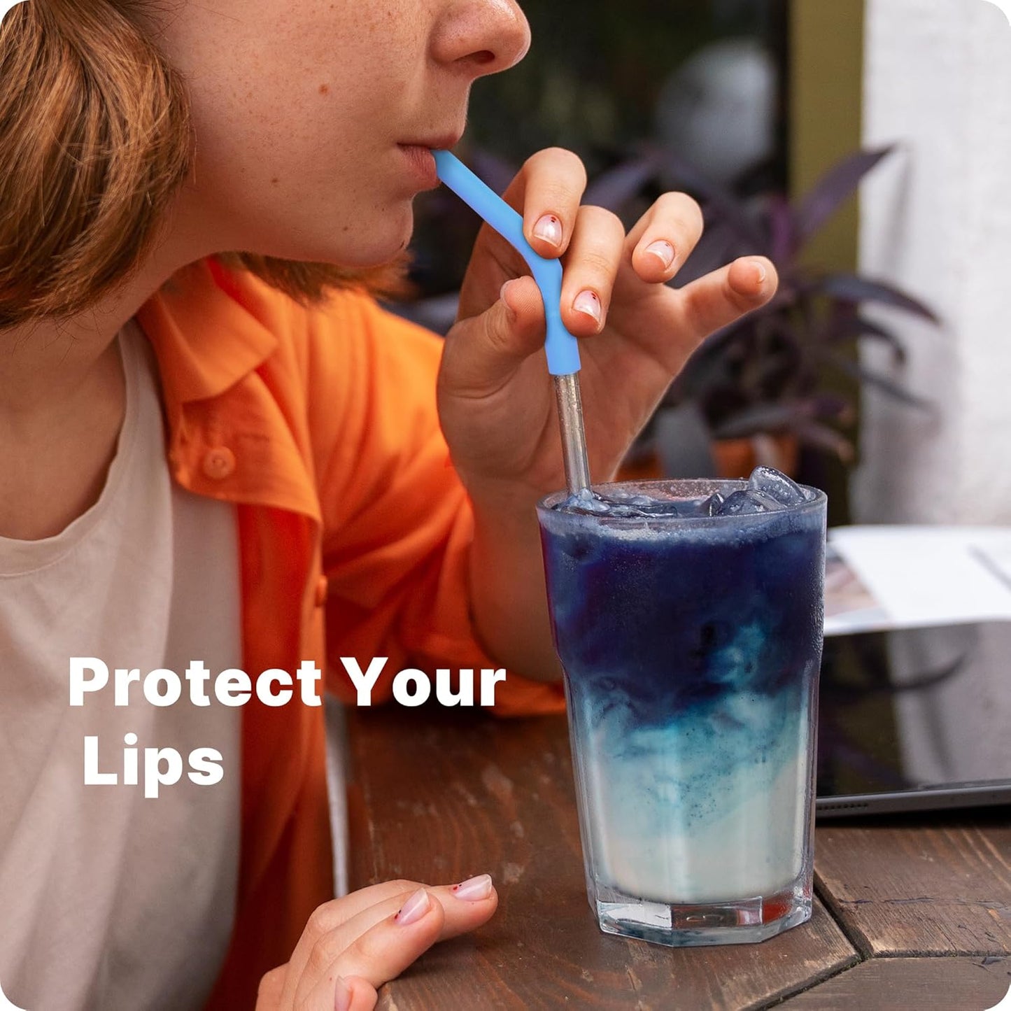 6Pcs Silicone Straw Tips, Reusable Rubber Straw Tips for Metal Straws and Other 0.31Inch (8MM Outdiameter) Straws, Fit for Stanley Cup Tumbler (Pink)