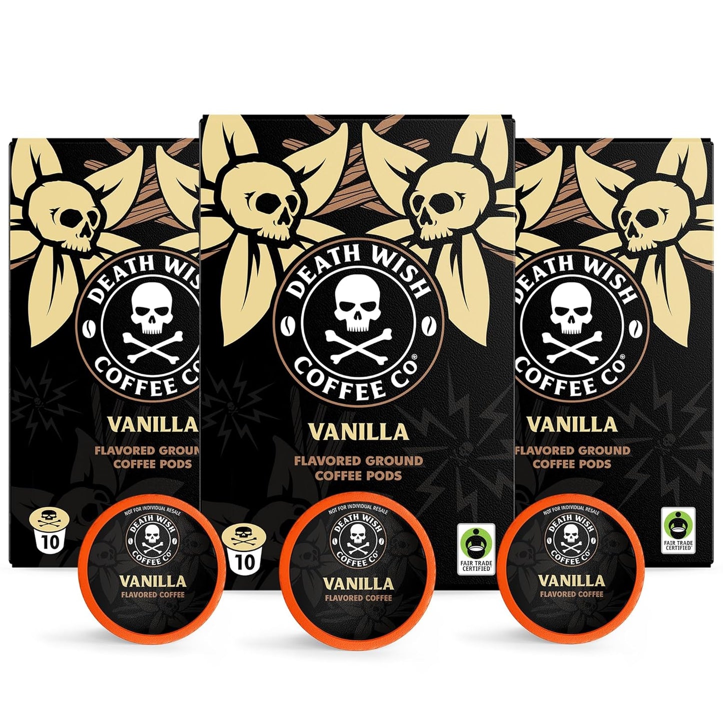 Death Wish Coffee, Vanilla Single Serve Pods (30 Count)
