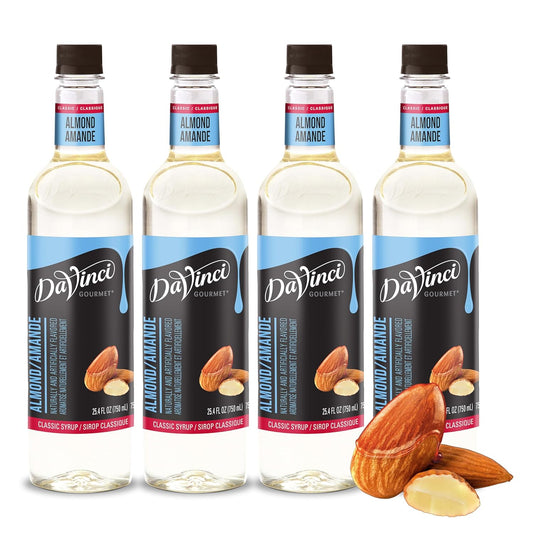 DaVinci Gourmet Classic Almond Syrup, 25.4 Fluid Ounces (Pack of 4)