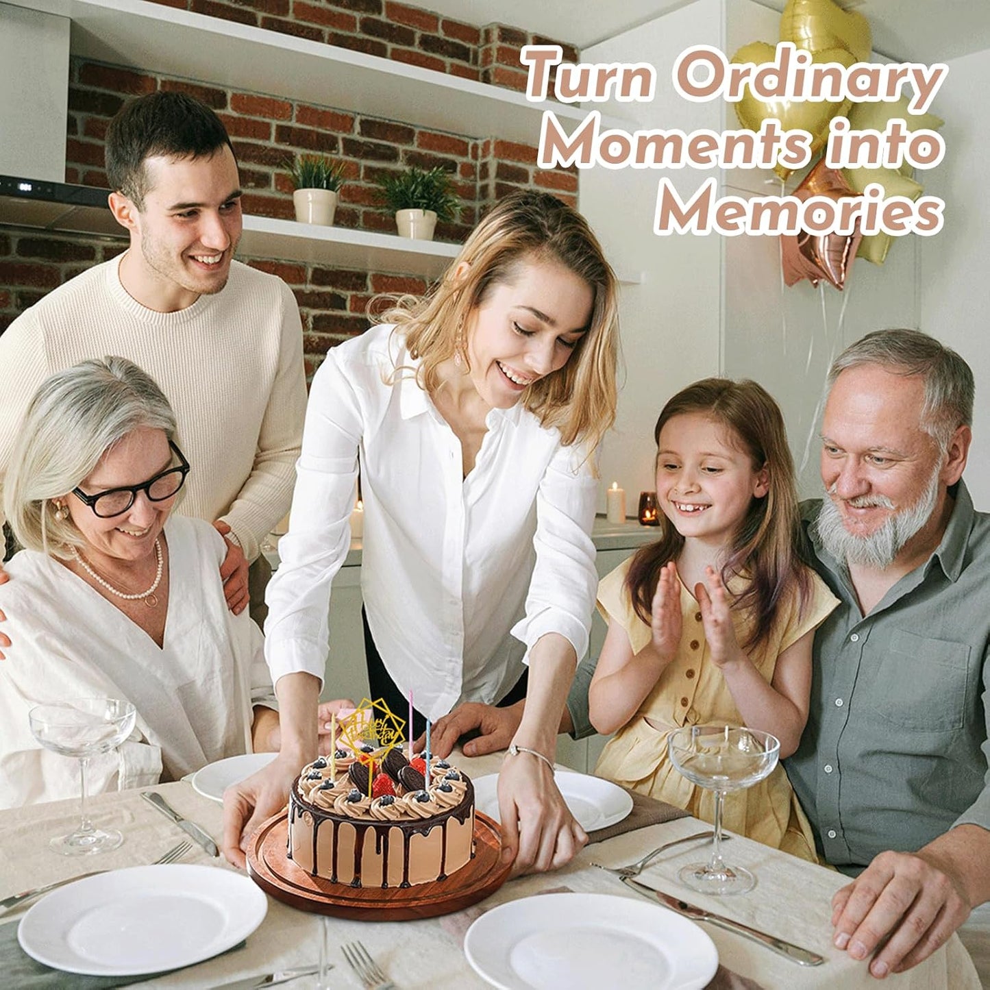 Acacia Wood Cake Stand with Acrylic Dome Lid, Cake Holder 360° Rotating, Dessert Display Stand with Dome Cover, Charcuterie Boards for Cheese, Chips, Fruit, Cake Board, Cake Plate for Party, Wedding