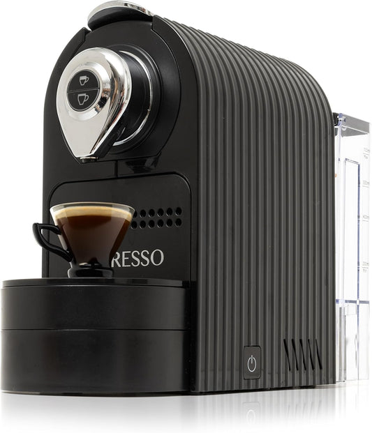 Mixpresso Black Espresso Coffee Machine – Compact 1400W Single Serve Coffee Maker Compatible with Nespresso OriginalLine Capsules, One-Touch Operation, 19-Bar Italian Pump, 27oz Water Tank
