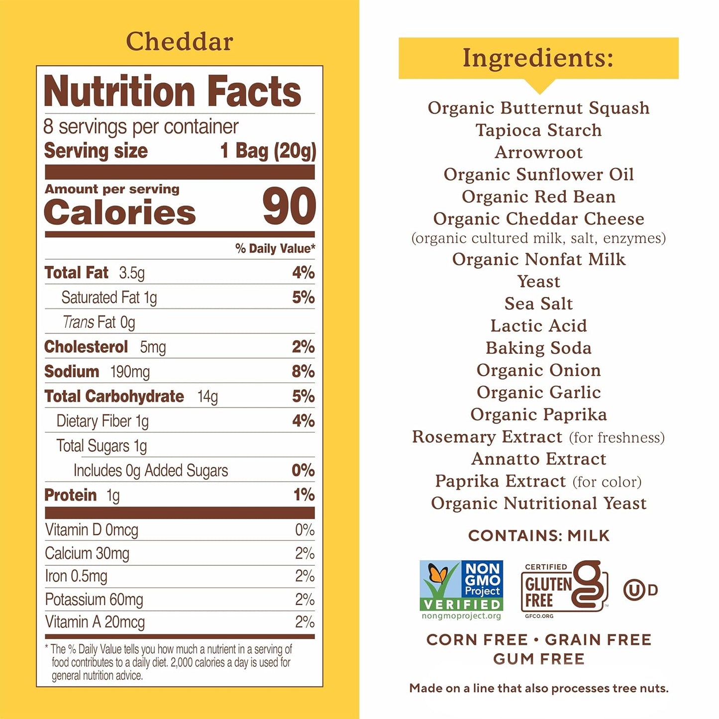 Simple Mills Pop Mmms Cheddar Baked Snack Pack Crackers, Gluten Free, 8 Pack (Pack of 4)