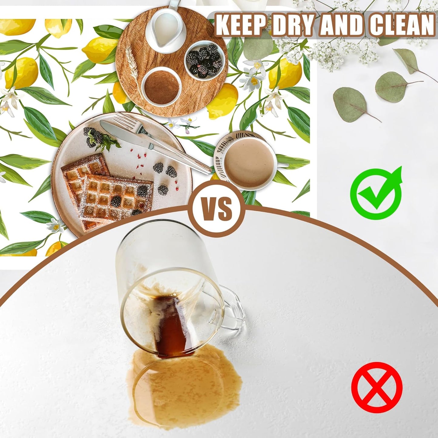 Lemon Fruits Coffee Mat Absorbent Dish Drying Mat for Kitchen Counter Hide Stain Rubber Backed Coffee Bar Accessories Fit Under Espresso Machine, 15.7 x 23.6 Inch